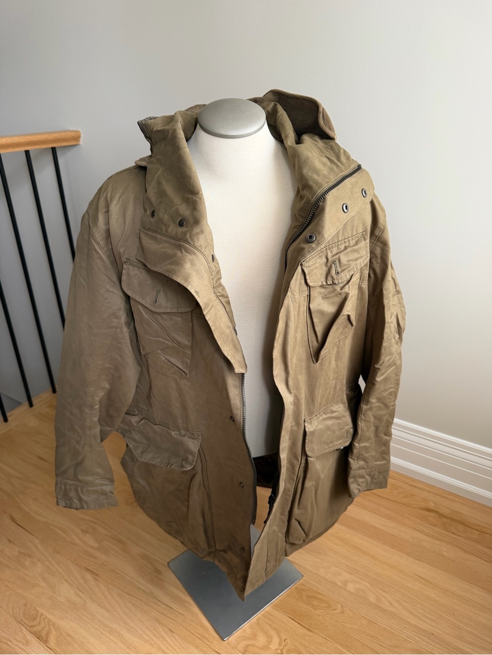 Men's Military Field Jacket - Durable Utility Coat - Dark Green